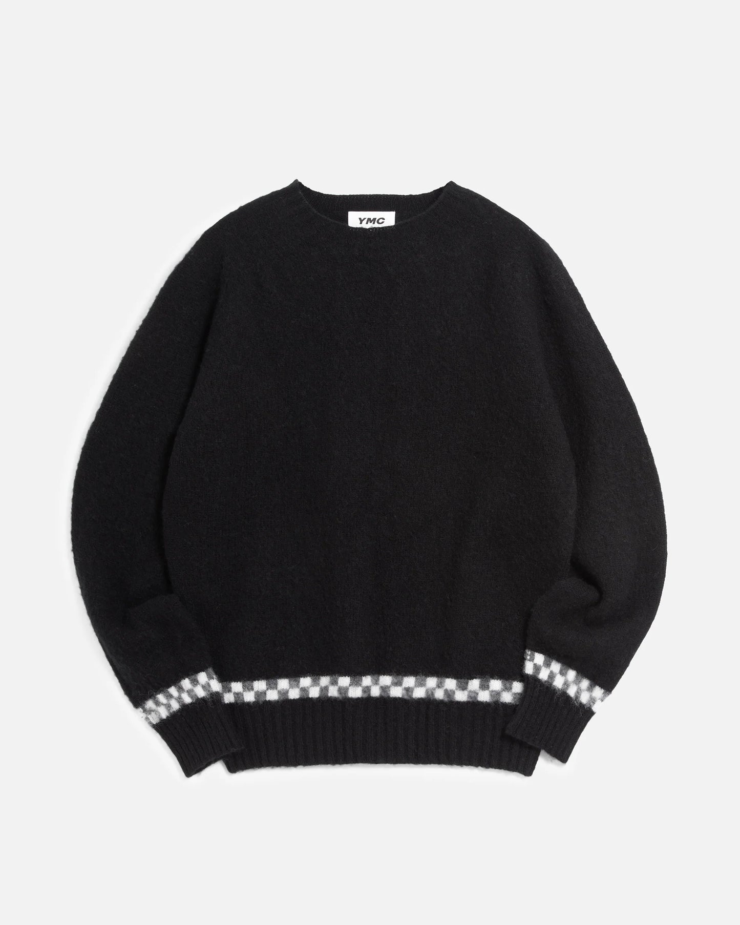 YMC Suedehead Checker Knit - Black