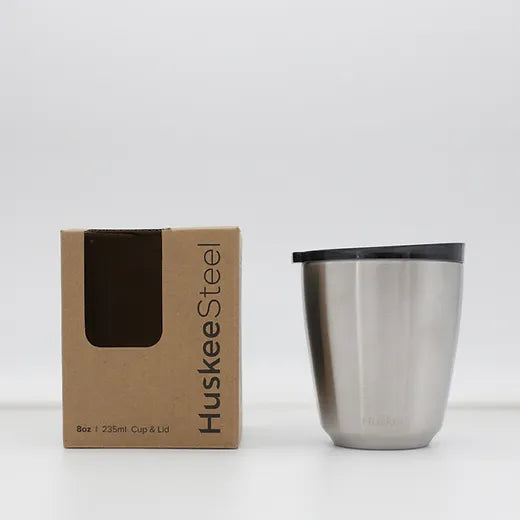 Huskee Renew 8oz Cup with Lid - Brushed Steel