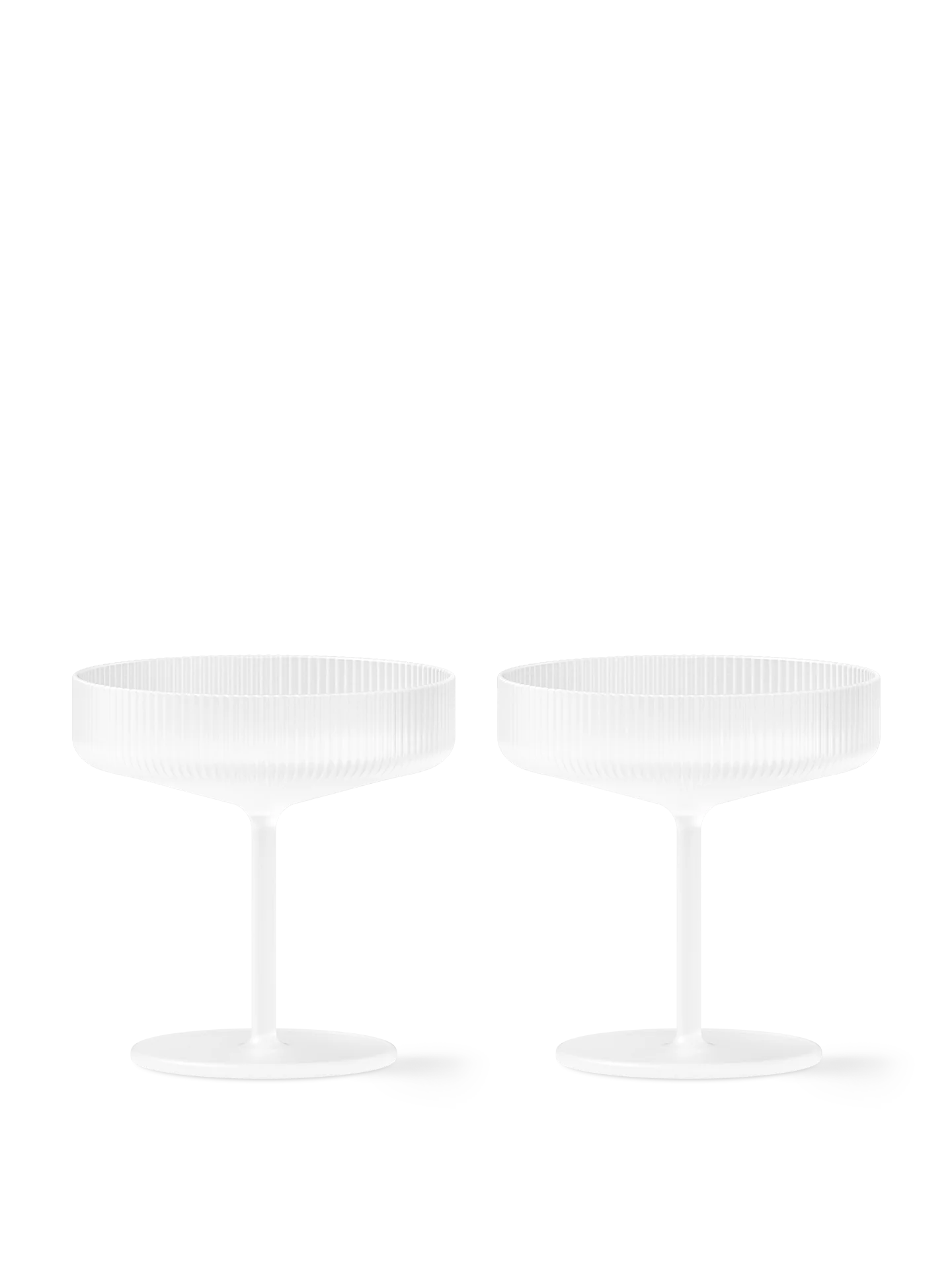 Ferm Living Frosted Ripple Champagne Saucers (Set of 2)