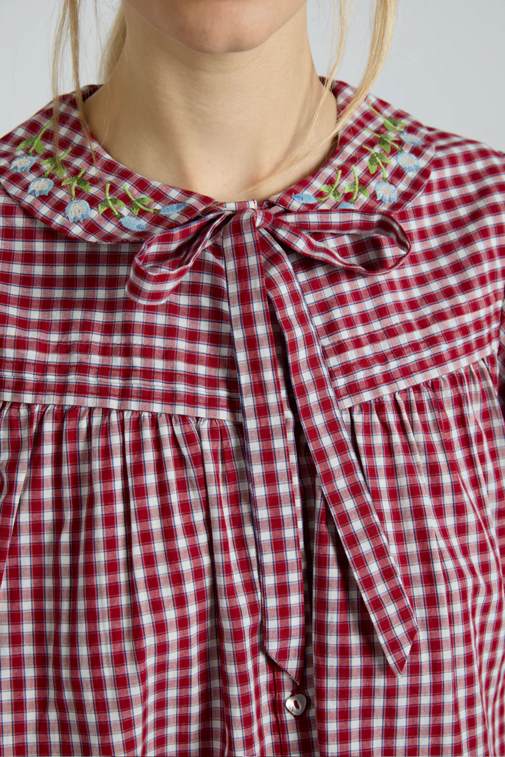 Damson Madder Mila Blouse - Cherry Gingham