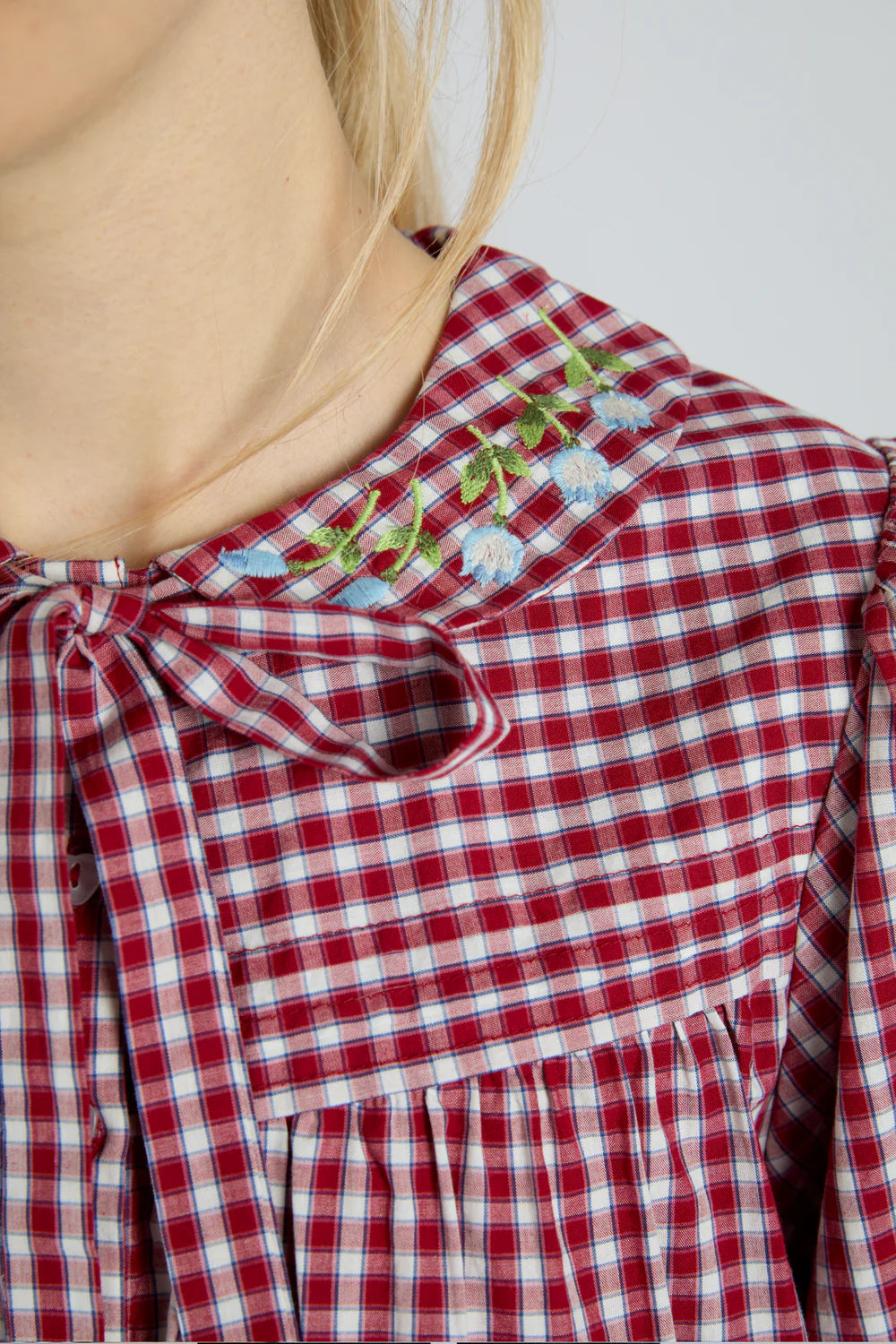 Damson Madder Mila Blouse - Cherry Gingham