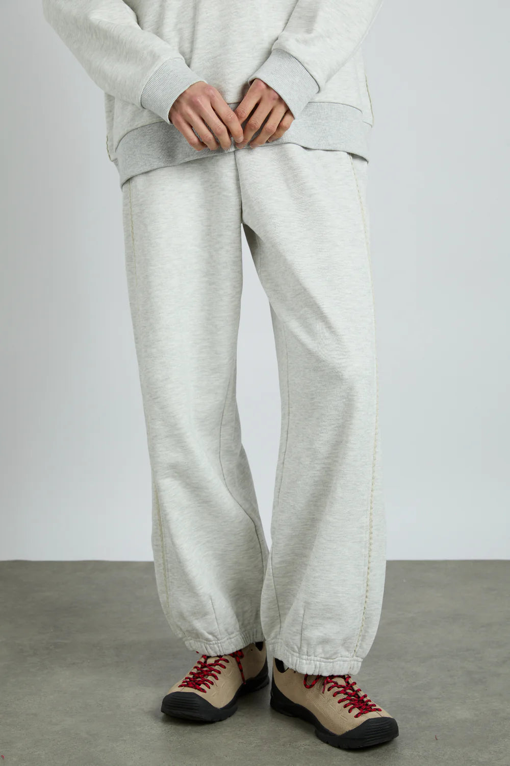 Damson Madder Felix Jogger - Ice Grey Marl