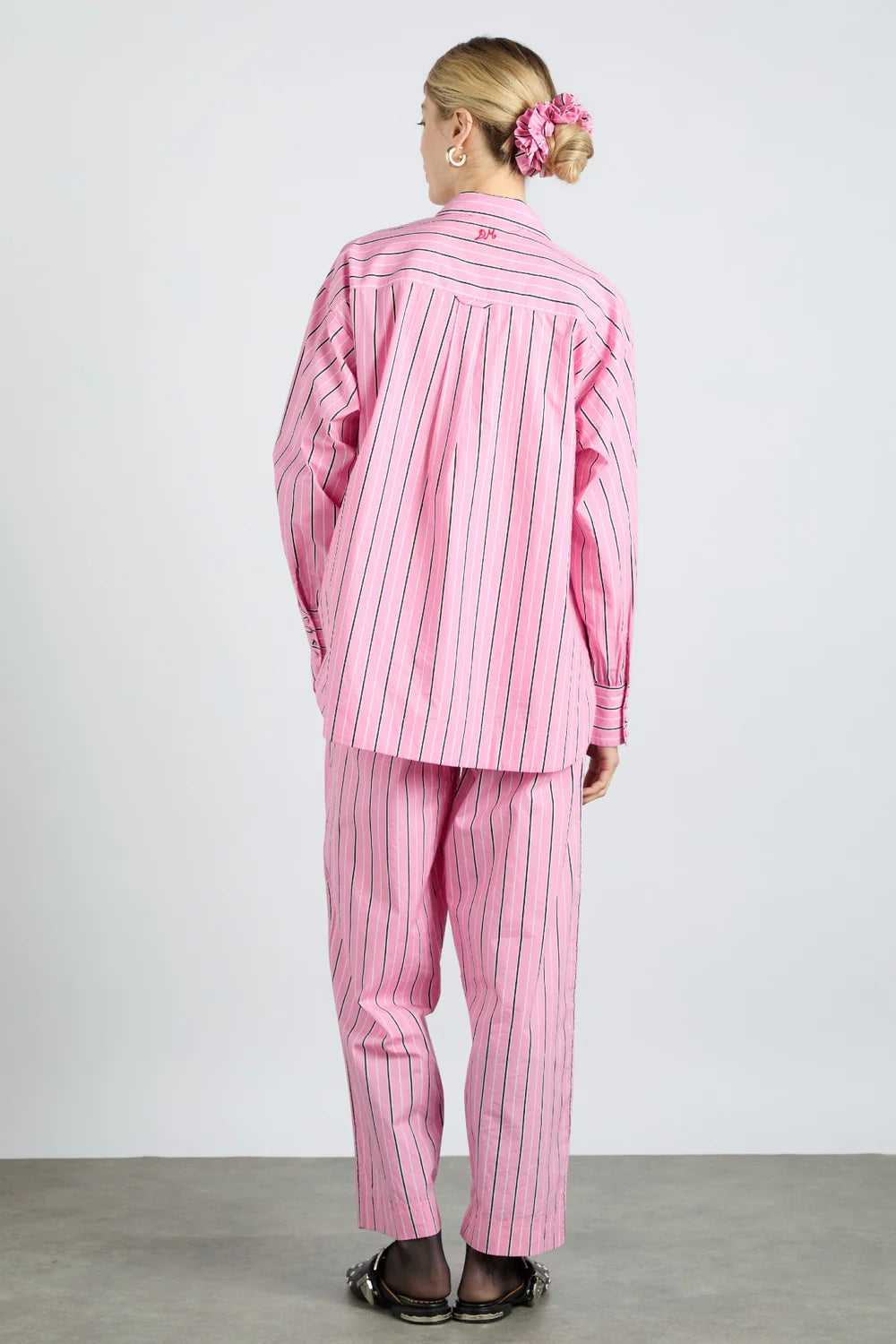 Damson Madder Carmy Shirt - Pink Bold Stripe