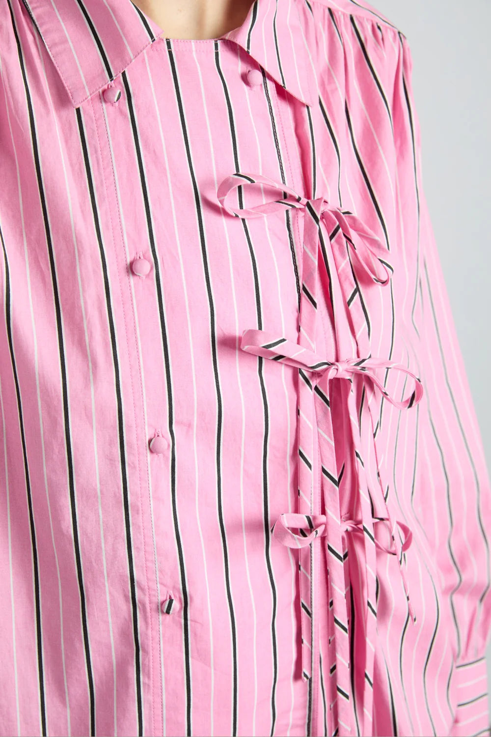 Damson Madder Carmy Shirt - Pink Bold Stripe