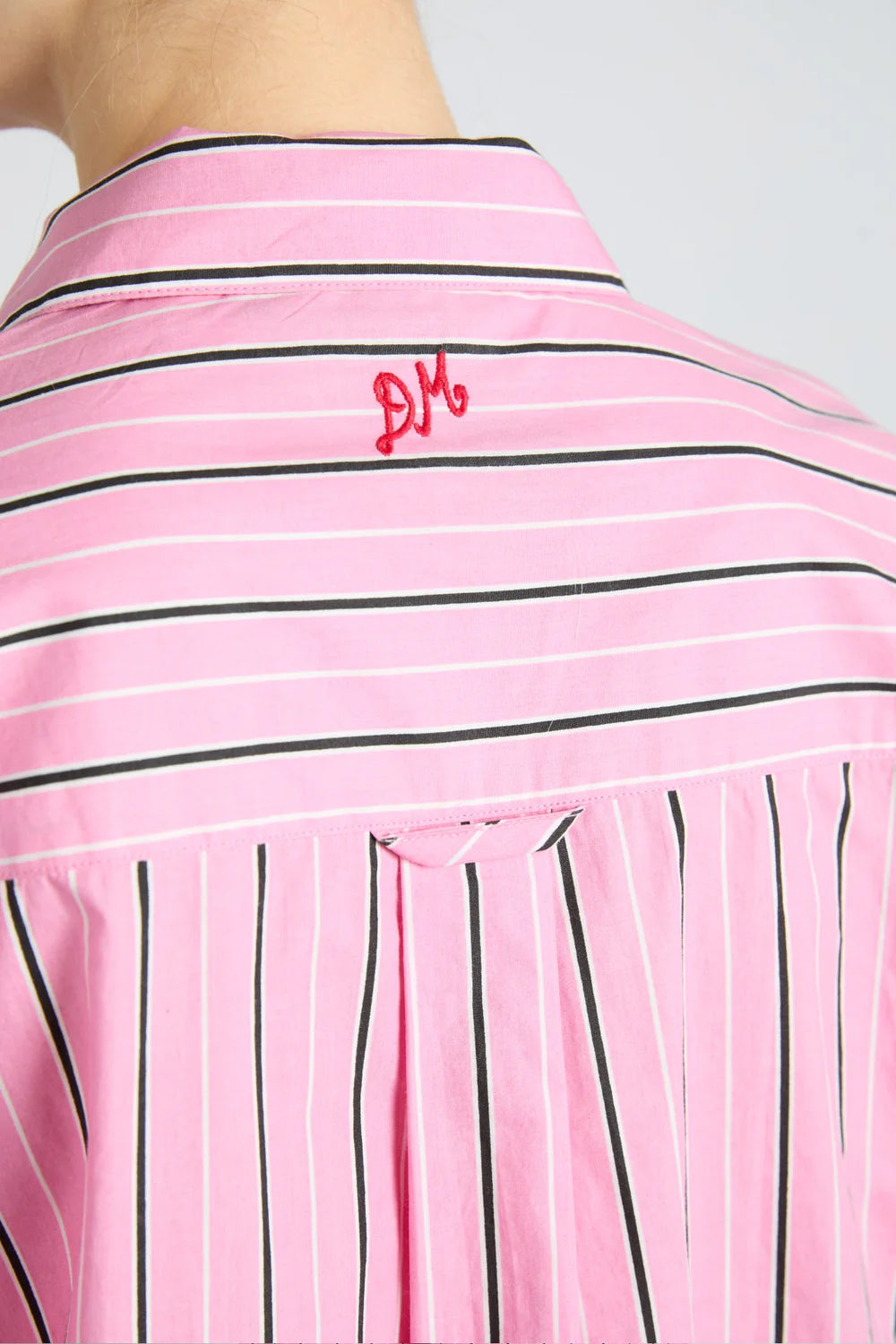 Damson Madder Carmy Shirt - Pink Bold Stripe