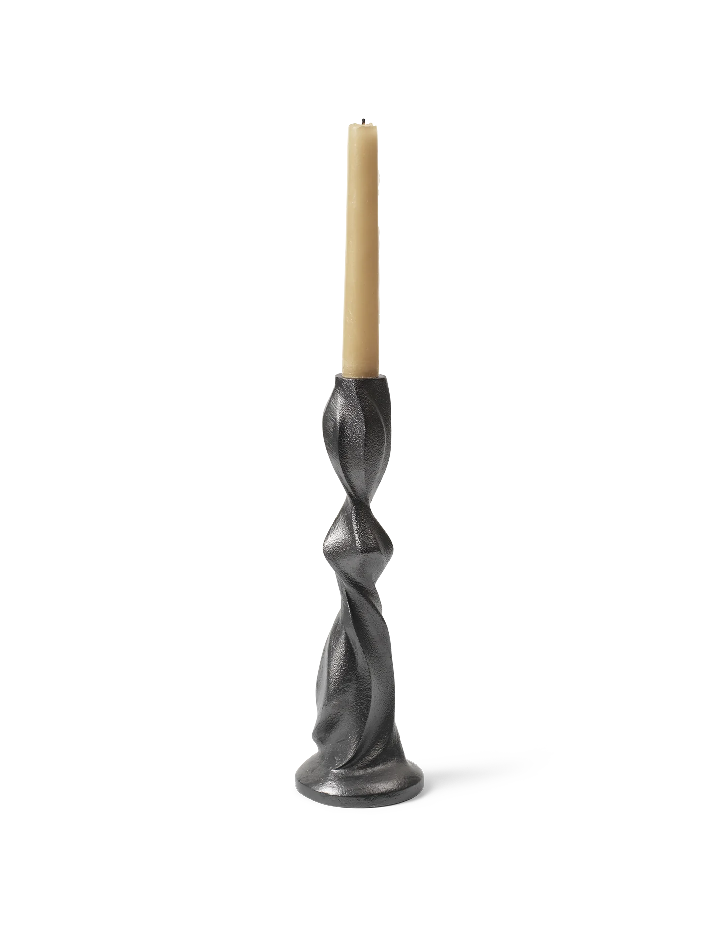 Ferm Living Gale Medium Candle Holder - Blackened Aluminium