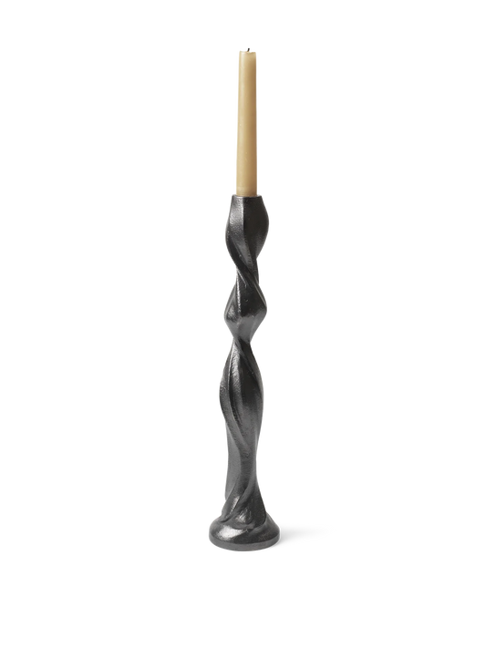 Ferm Living Gale Large Candle Holder - Blackened Aluminium