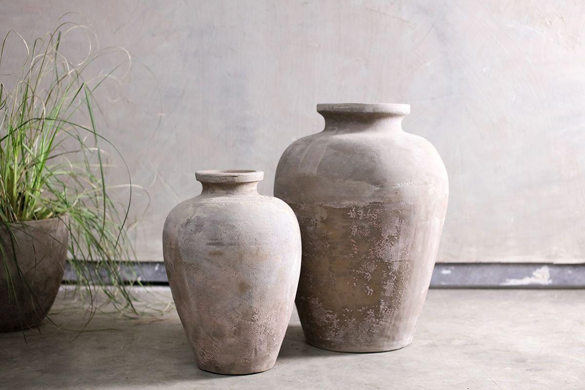 Nkuku Affiti Clay Pot - Antique Grey - Large