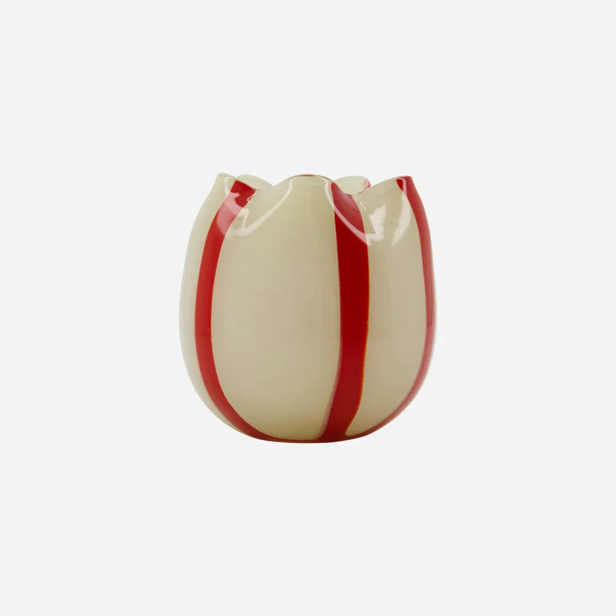 House Doctor - Tealight Holder, HDGula, White/Red