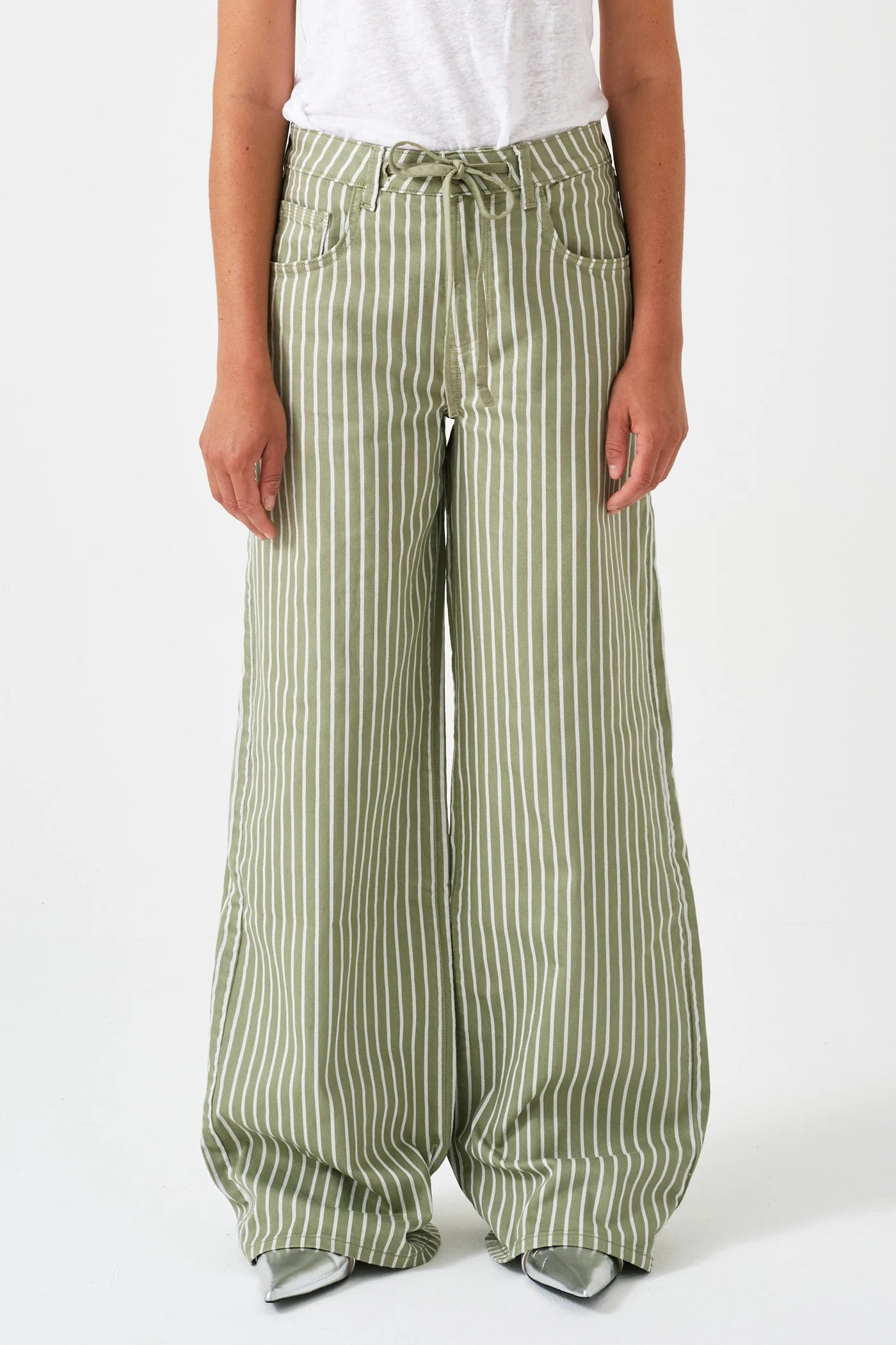 Seventy + Mochi - Blake Jean - Vintage Moss Wide Stripe