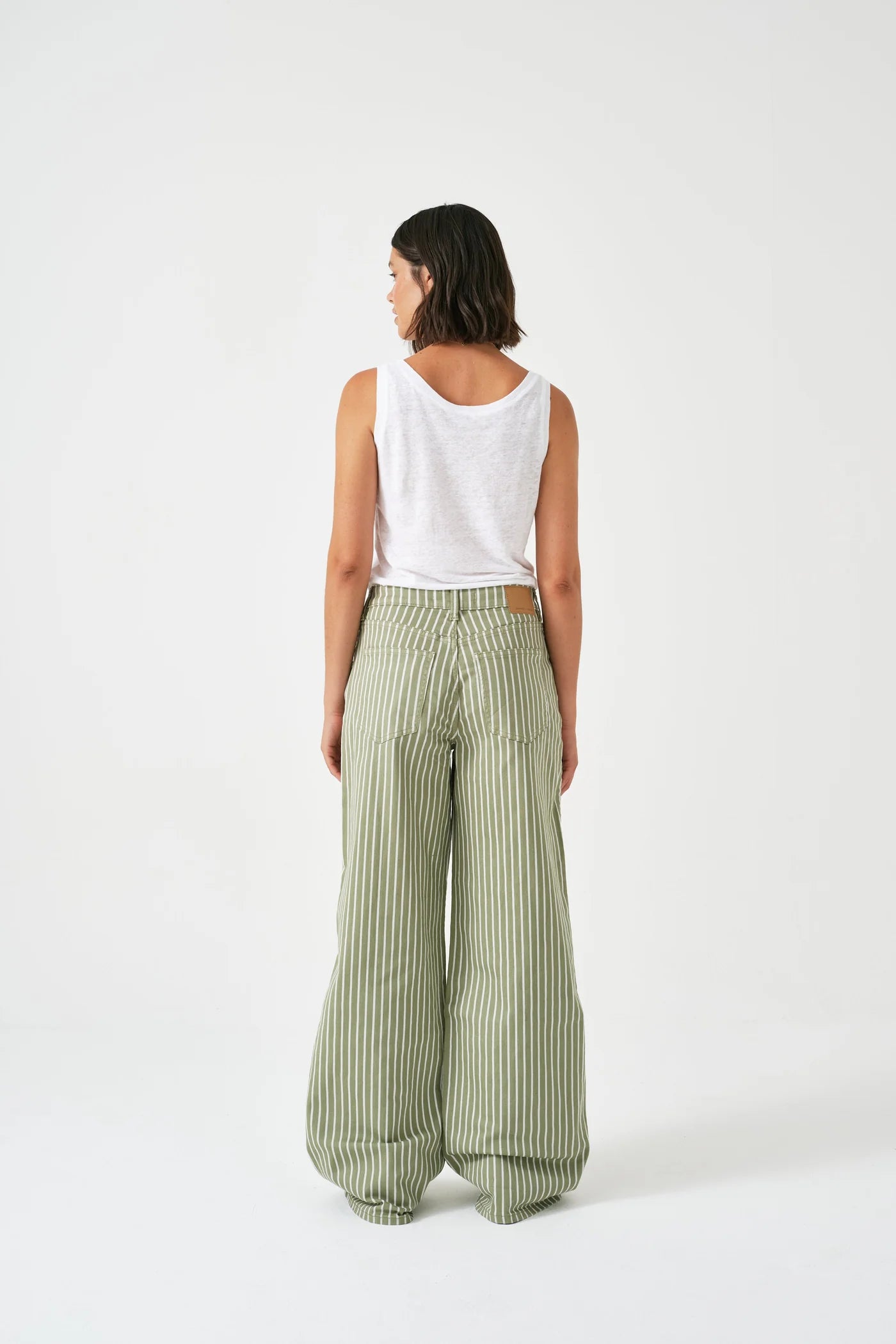 Seventy + Mochi - Blake Jean - Vintage Moss Wide Stripe