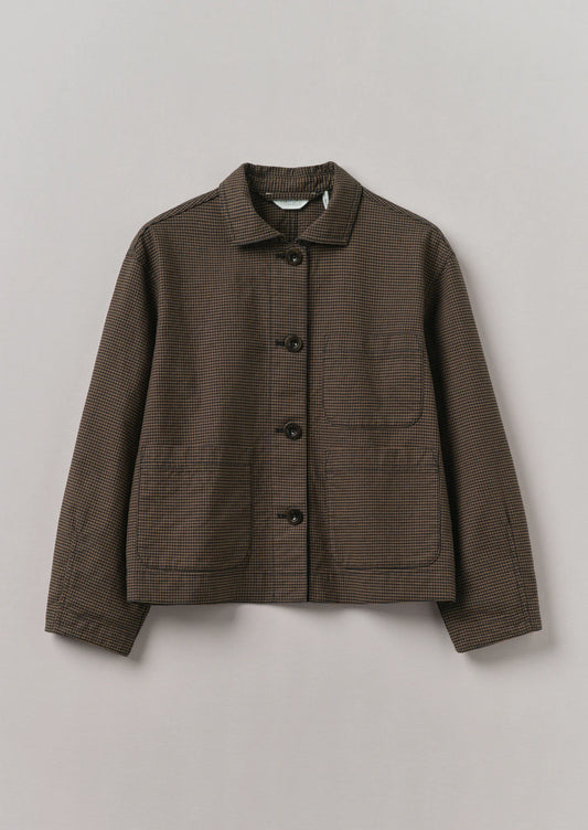 TOAST - Birch Gingham Cotton Jacket - Burnt Umber