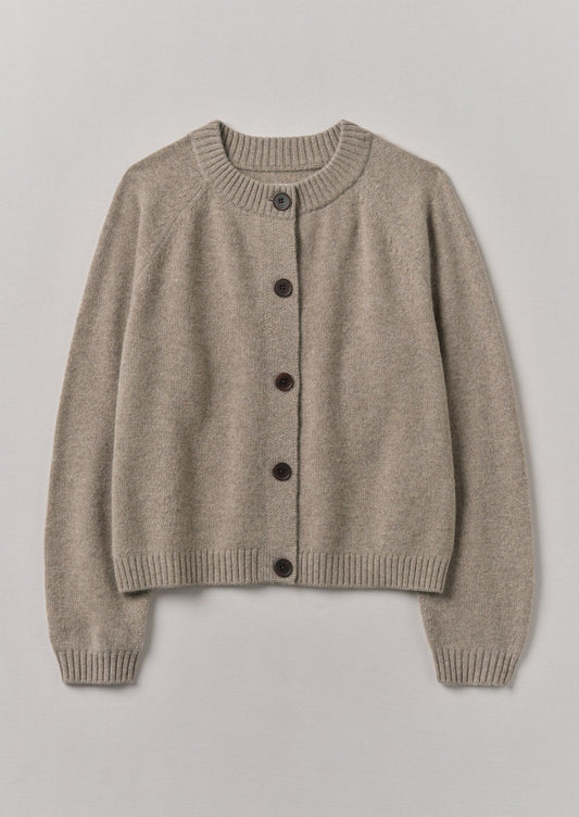 TOAST - Eden Wool Cashmere Raglan Cardigan - Linseed