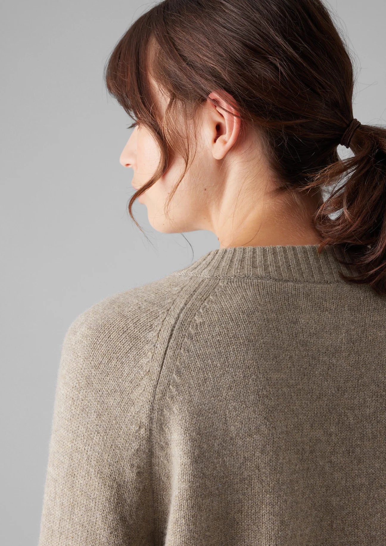 TOAST - Eden Wool Cashmere Raglan Cardigan - Linseed