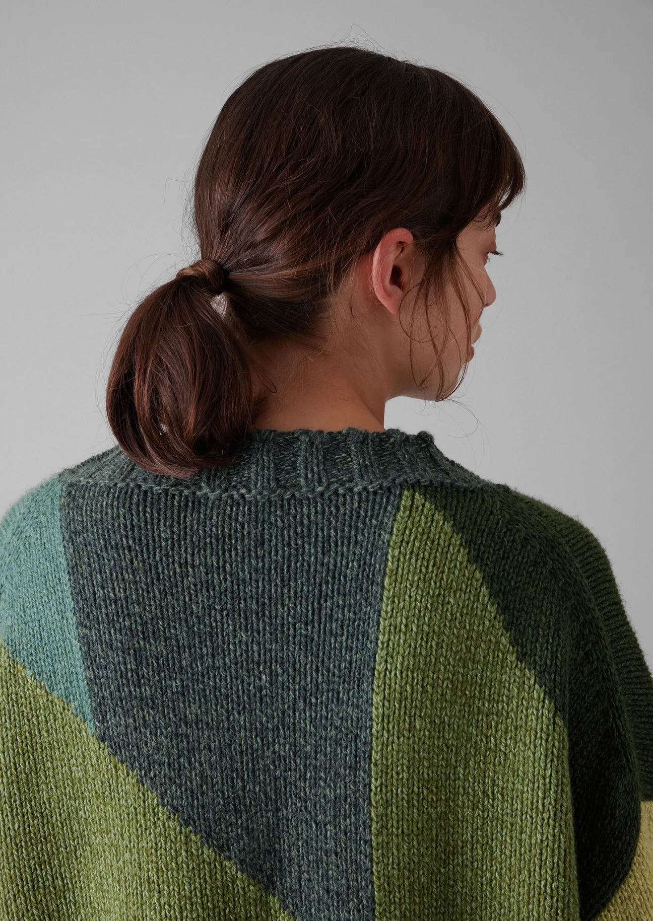 TOAST - Kite Colour Block Sweater - Green Multi