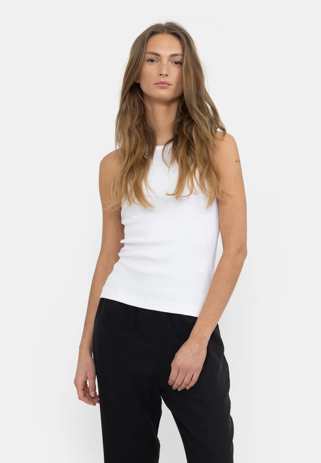 Esmé Studios - Blossom Racer Back Tank - White