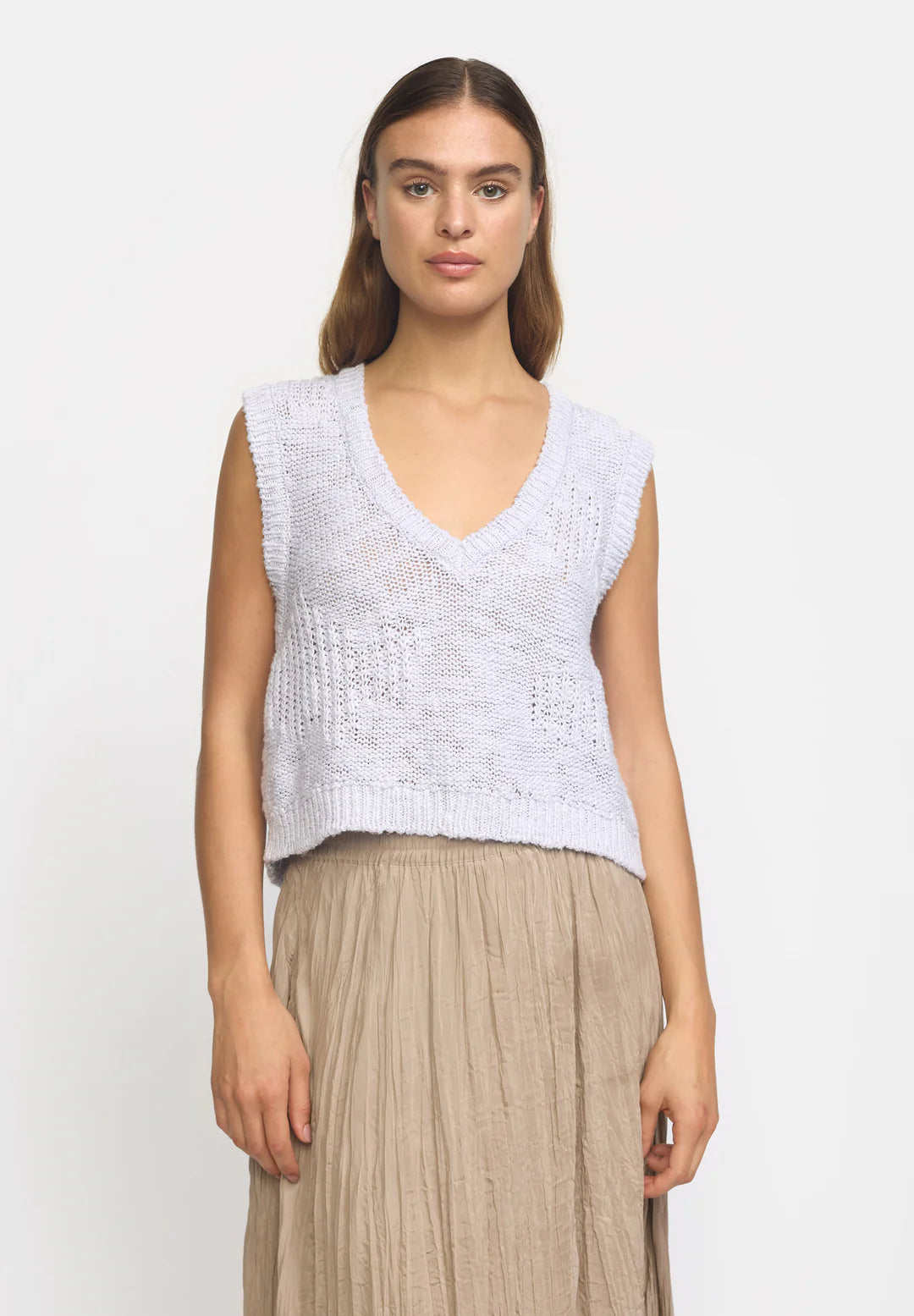 Esmé Studios - Lucca Knit Vest GOTS - Lilac