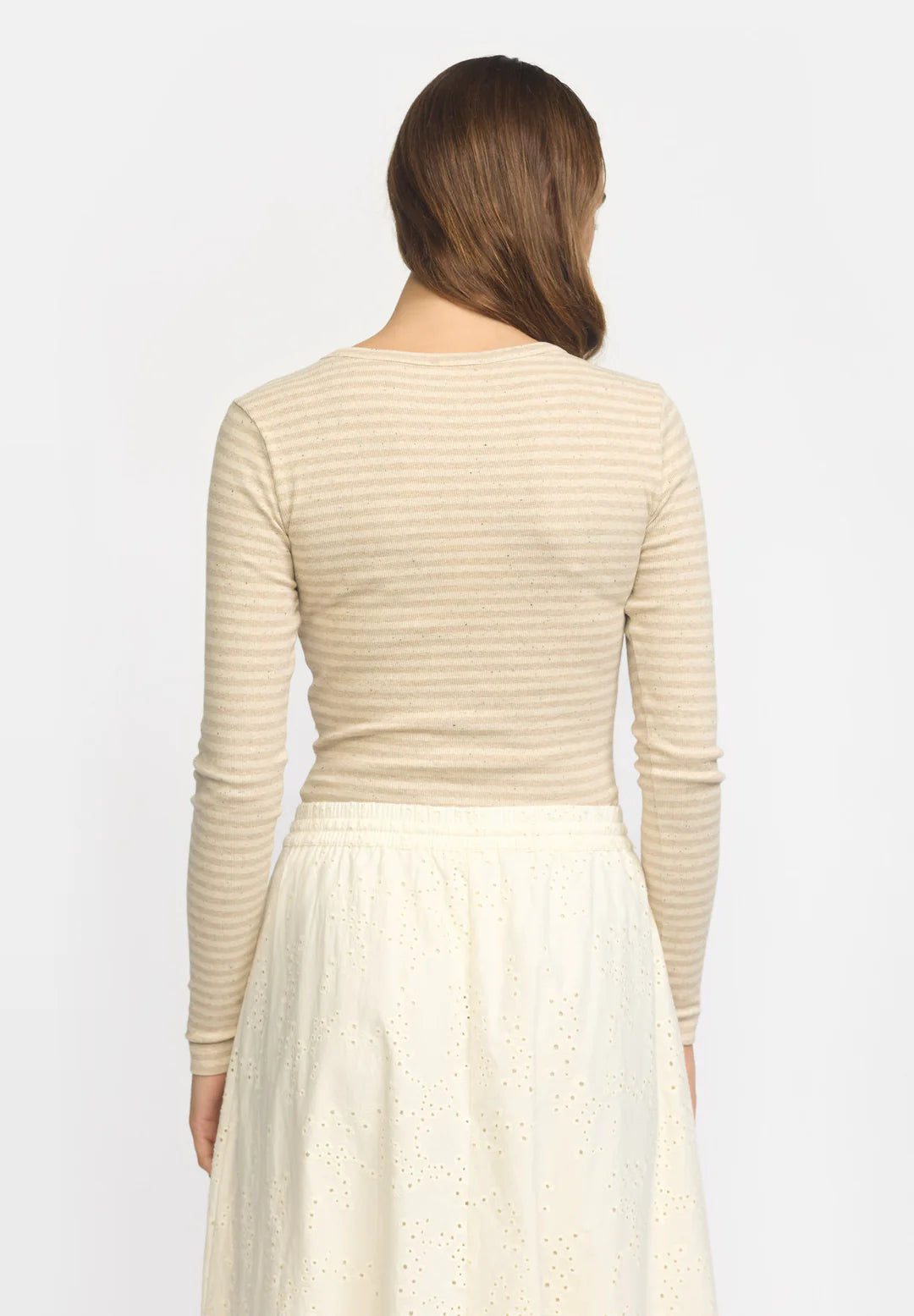 Esmé Studios - Bloom Stripe LS Top GOTS - Buttercream