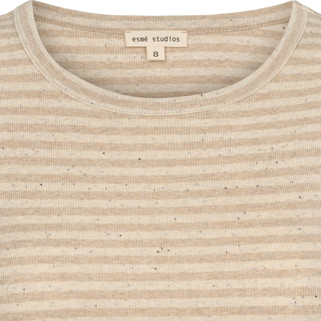 Esmé Studios - Bloom Stripe LS Top GOTS - Buttercream