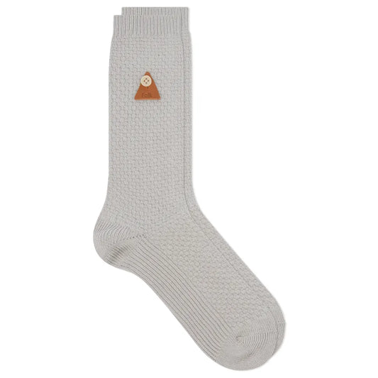 Folk - Waffle Socks - Silver