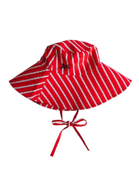 Damson Madder Sunhat - Red Stripe