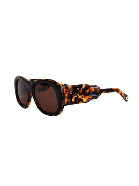 Damson Madder Oversized Navigator Sunglasses  - Tort