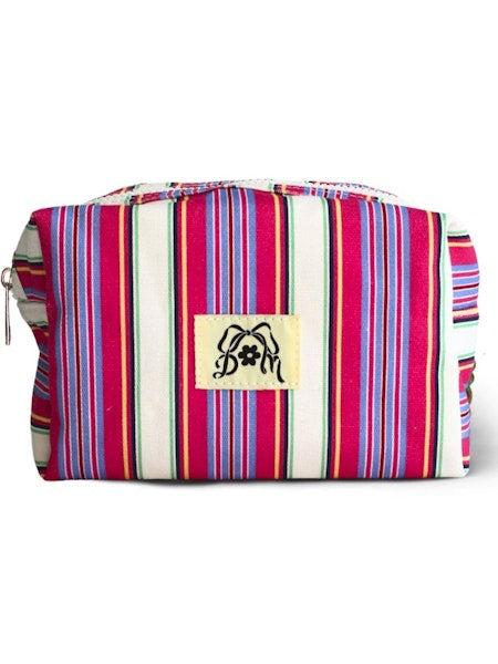 Damson Madder Make Up Bag - Pink Stripe