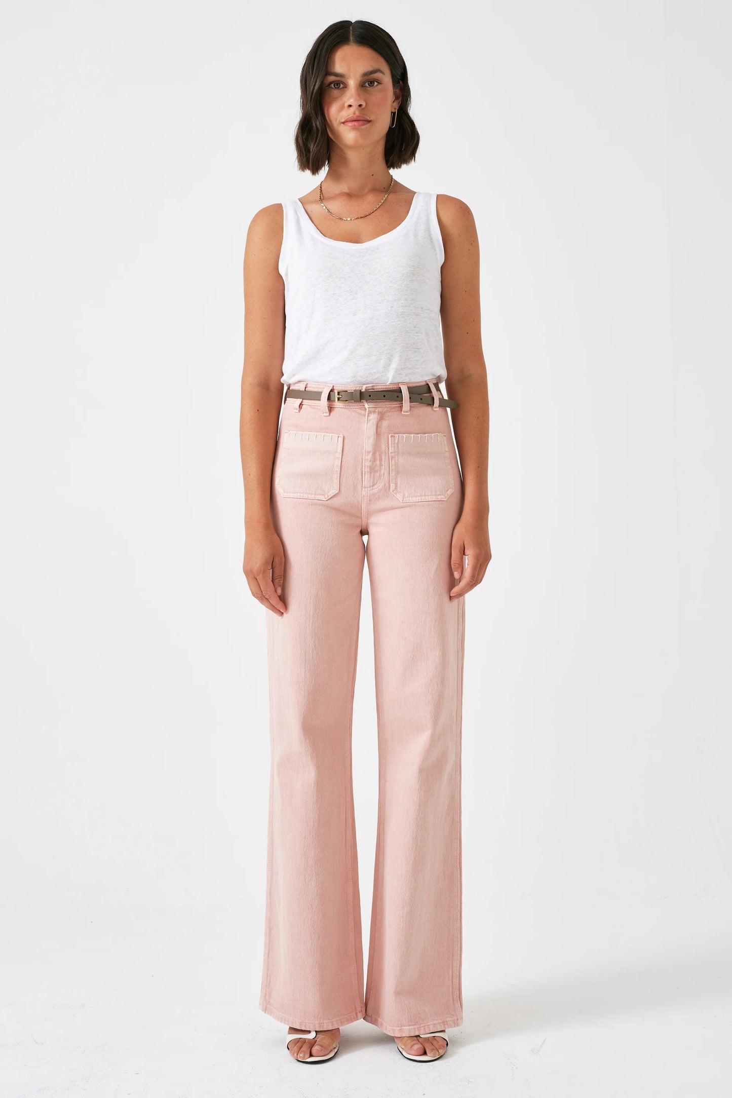 Seventy + Mochi - Patch Pocket Mabel Jean - Peony Pink