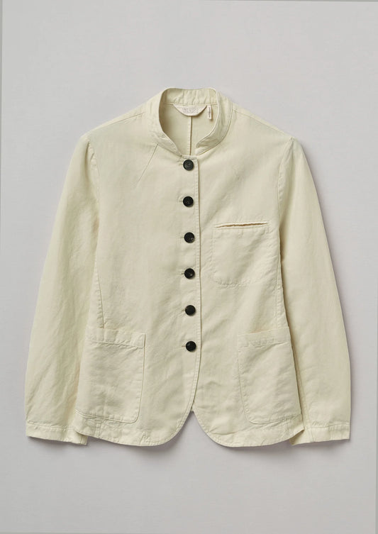 TOAST - Garment Dyed Cotton Linen Neat Jacket - Parchment