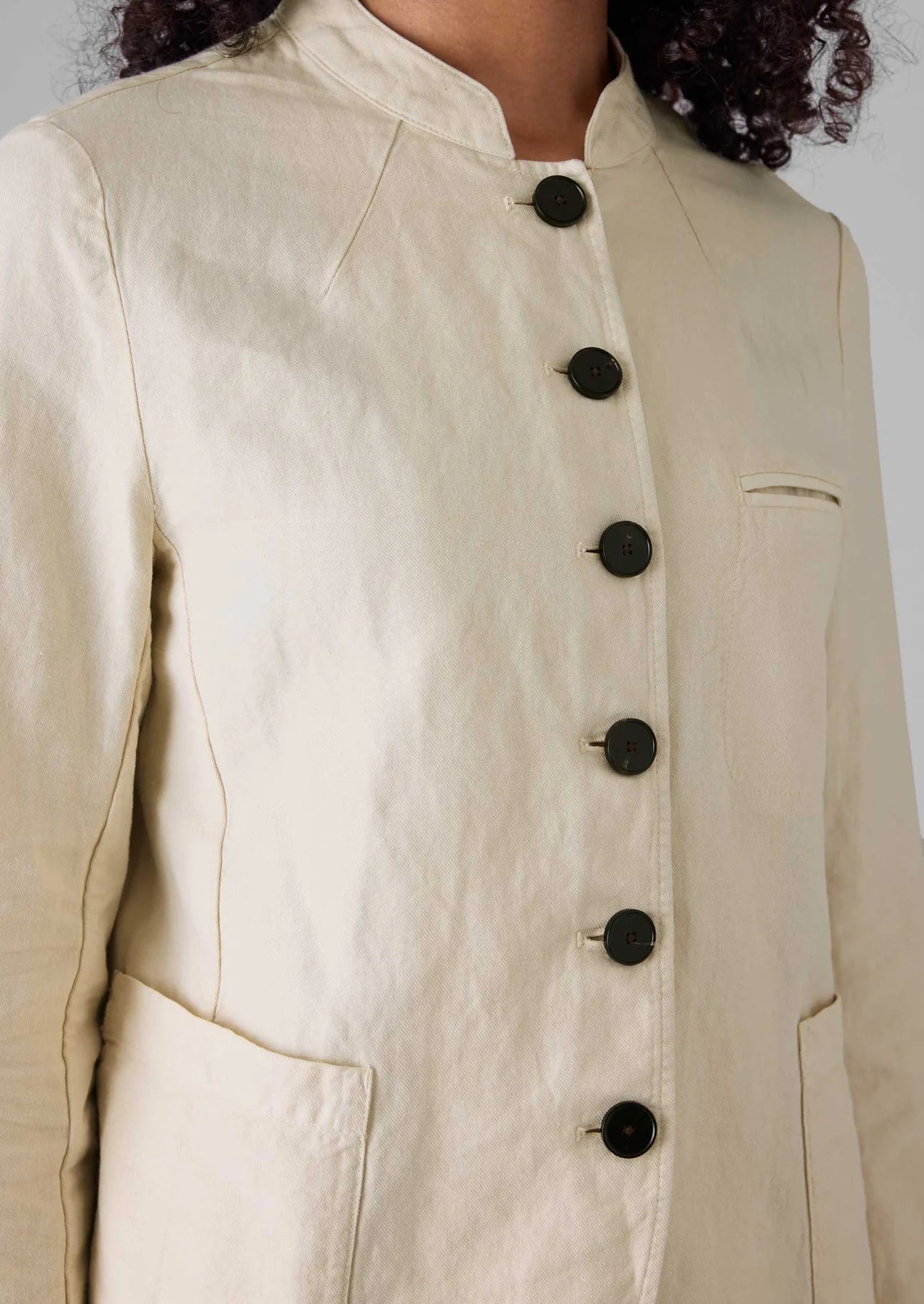 TOAST - Garment Dyed Cotton Linen Neat Jacket - Parchment