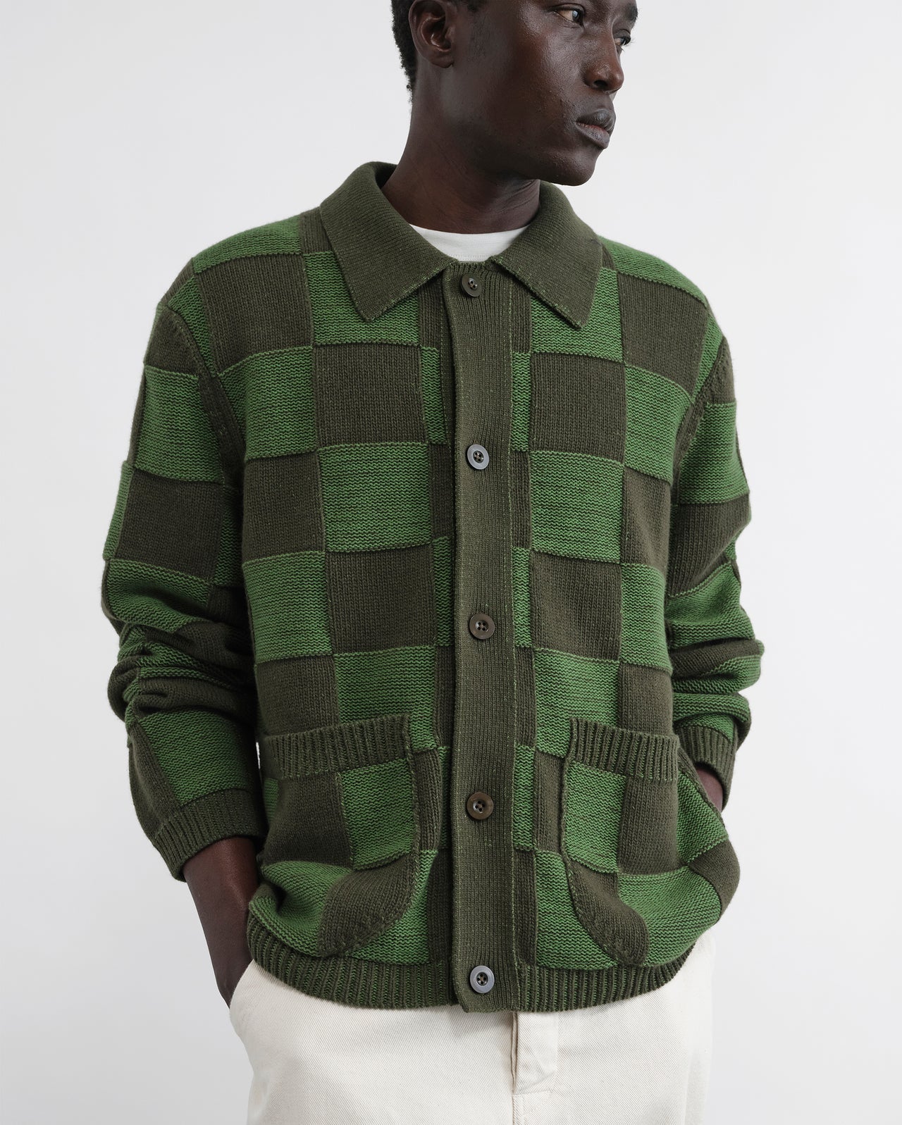 YMC - Baker Cardigan - Green