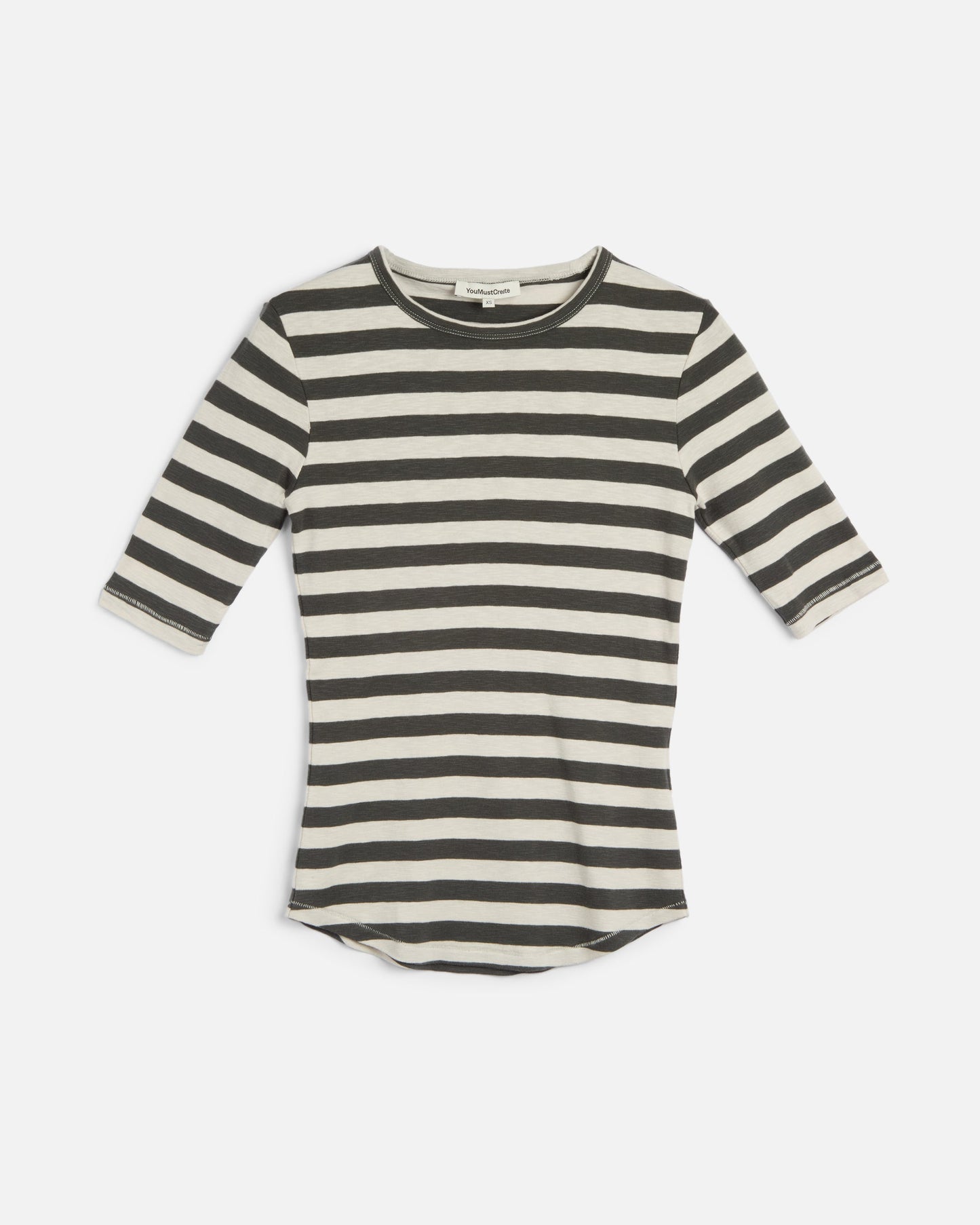 YMC - Charlotte SS Stripe Top - Grey