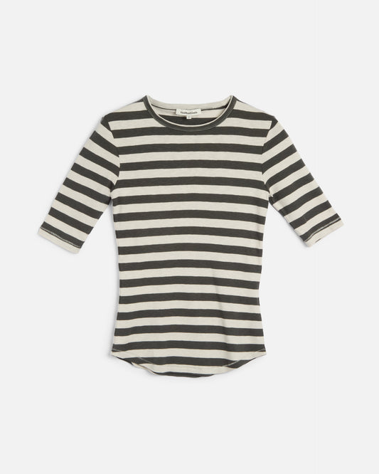 YMC - Charlotte SS Stripe Top - Grey