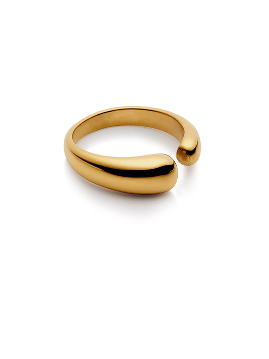 Nordic Muse -  Gold Open Dome Ring