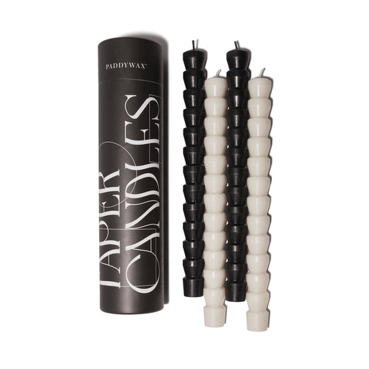 Designworks Collective - Paddywax Taper Candle Set - Black & White (Pack Of 4)