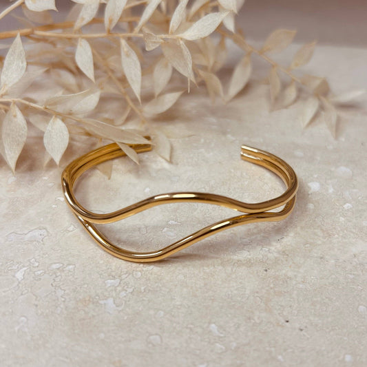 Little Nell - Everyday Gold Abstract Bangle