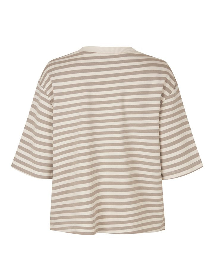 Mbym - Emrys T-shirt - Island Fossil Sugar Stripe