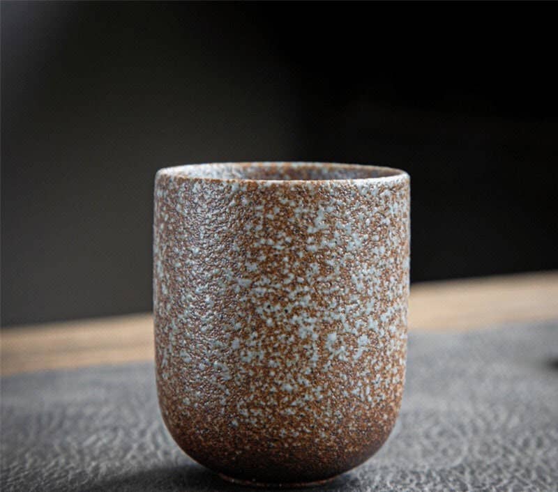 Gohobi - Ceramic Japanese Black Golden Tea Cup